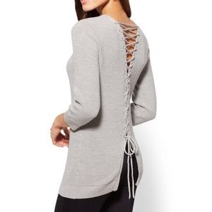 Sweater - Lace Up Back